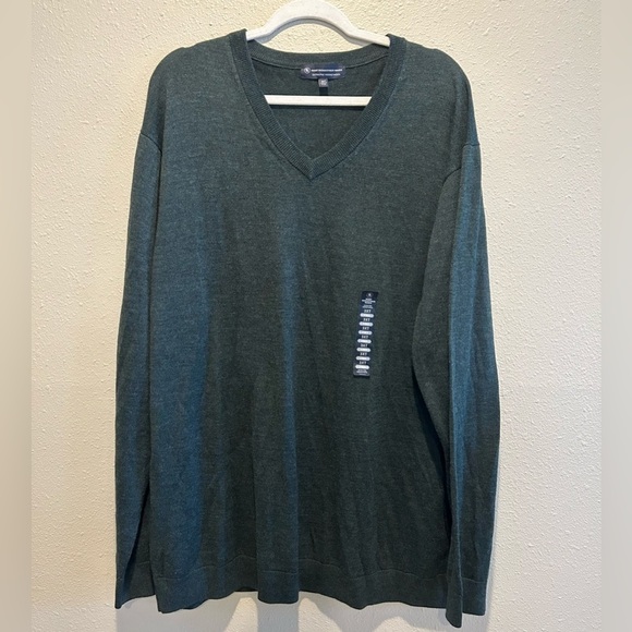 Hart Schaffner Marx Extra Fine Merino
Wool Sweater Big Man Tall Green 3XT - Picture 1 of 5